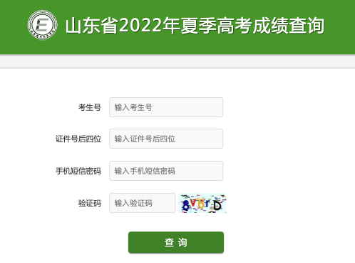 2022年山东高考查分