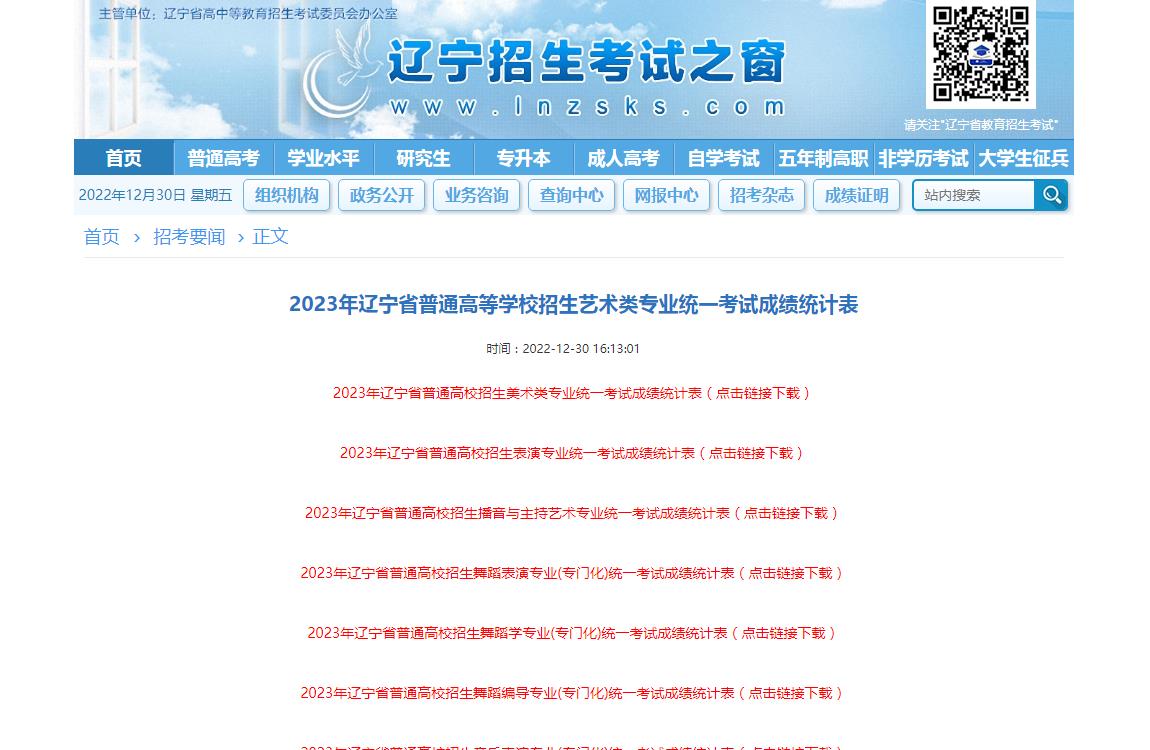 2023年遼寧省藝術類統考一分一段表,2023年遼寧省普通高等學校招生藝術類專業統一考試成績統計表