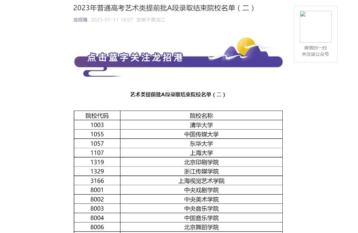 2023年黑龍江高考錄取查詢