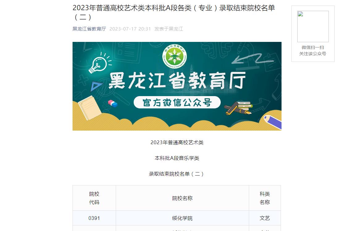 2023年黑龍江高考錄取查詢