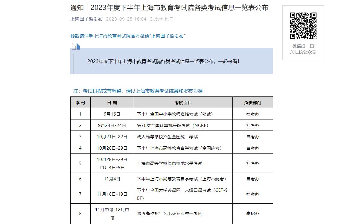 2024年上海藝術類專業統考時間