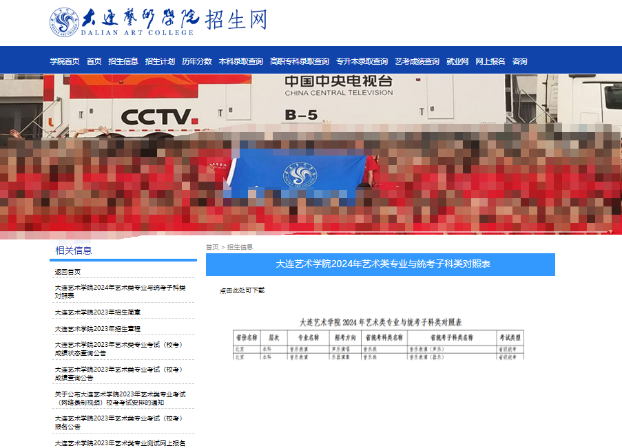 2024年大連藝術學院藝術類招生簡章